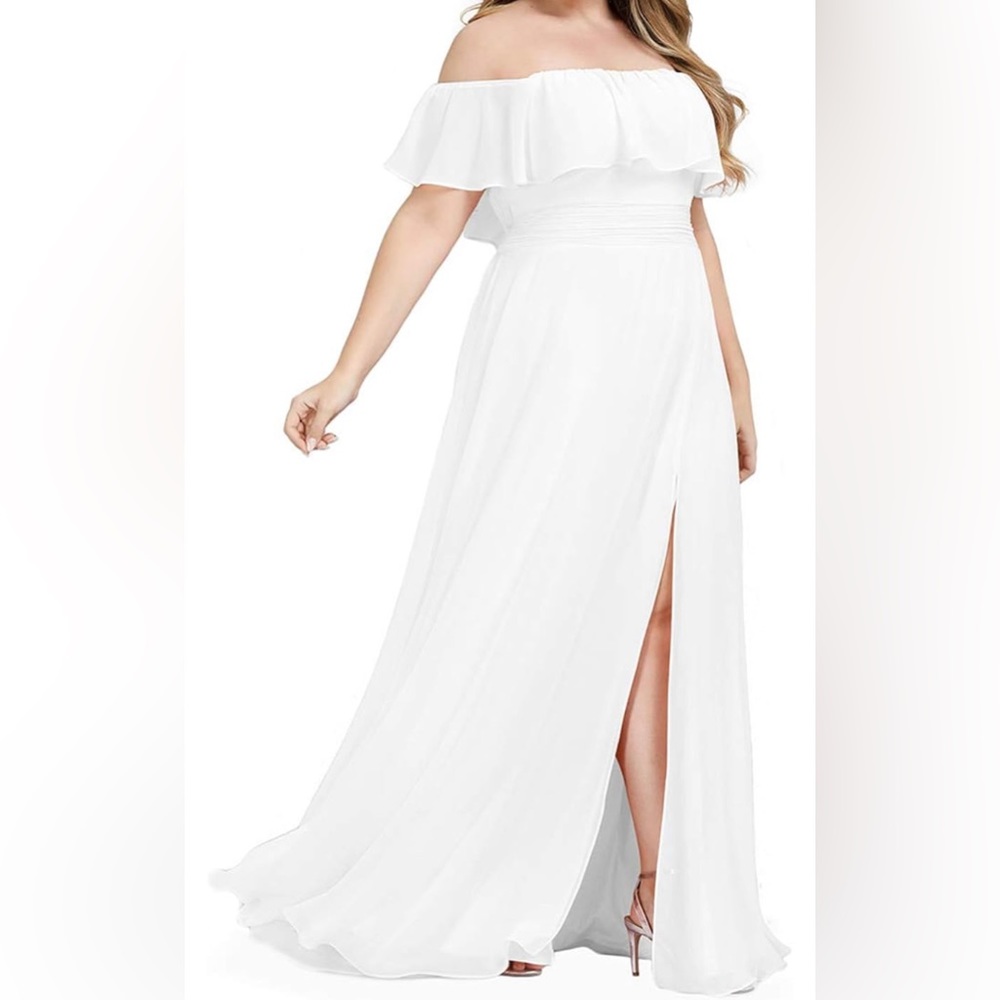 Ever Pretty Off the Shoulder White Dress